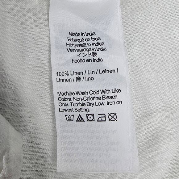 J.CREW MENS BAIRD MCNUTT IRISH LINEN OVERSIZED SHIRT SIZE MP WHITE LONG SLEEVE - Picture 5 of 13